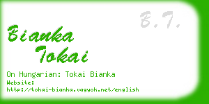 bianka tokai business card